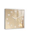 Tulup Leise Wanduhr Glas Gelb 30x30cm