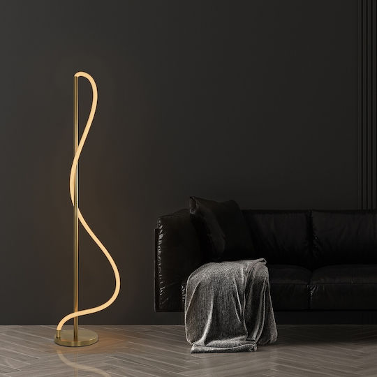kelvo Glow LED Lampă de Podea Î160cm. Auriu kelvo Glow LED Lampă de Podea Î160cm. Auriu