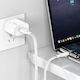 Kakusiga Flach USB 2.0 Kabel USB-C männlich - USB-C Weiß 1m (d-KSC-999-C-WH)
