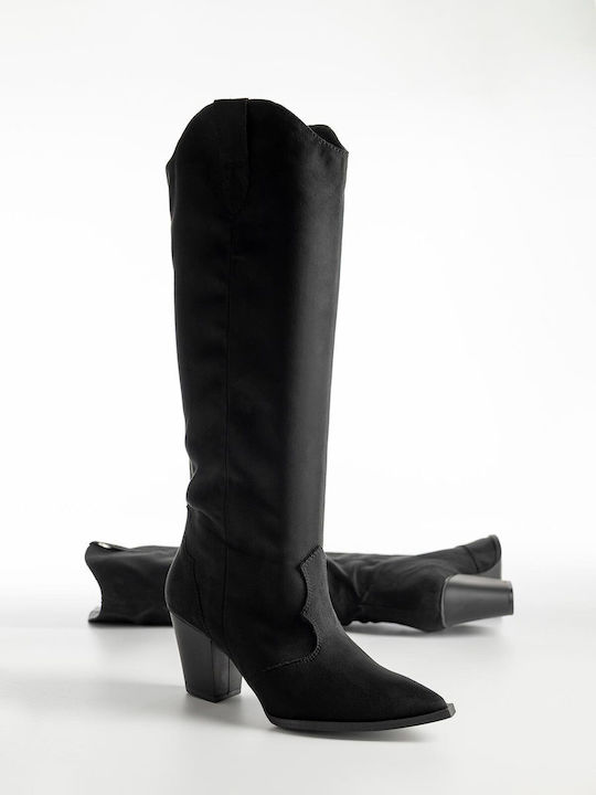 Bozikis Gin Suede Γυναικείες Μπότες Cowboy με Μ...