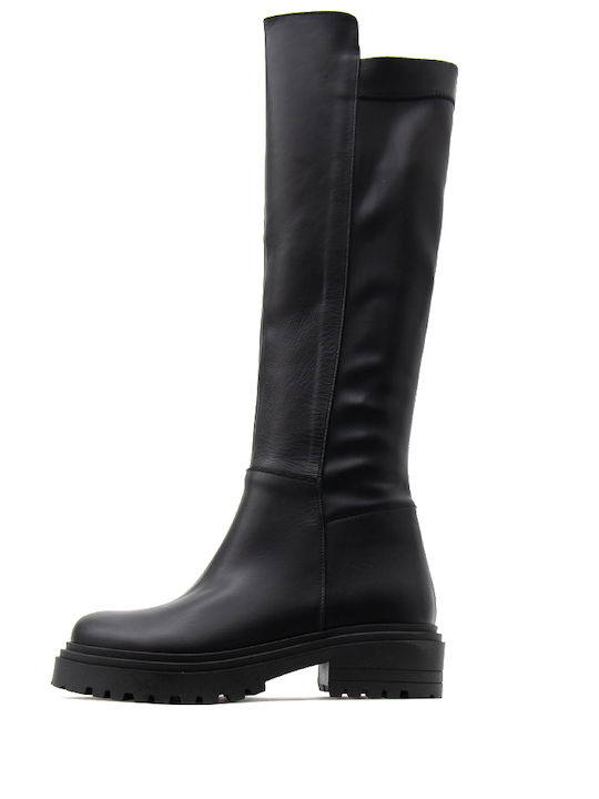 Bacali Collection Leather Women's Boots Black