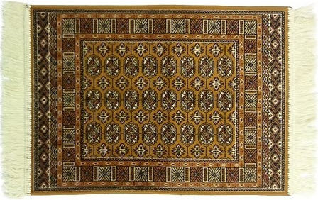 Anti-slip Rug Rectangular with Fringes Gold