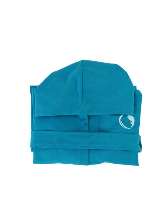 Nima Kids Hooded Bathrobe Turquoise