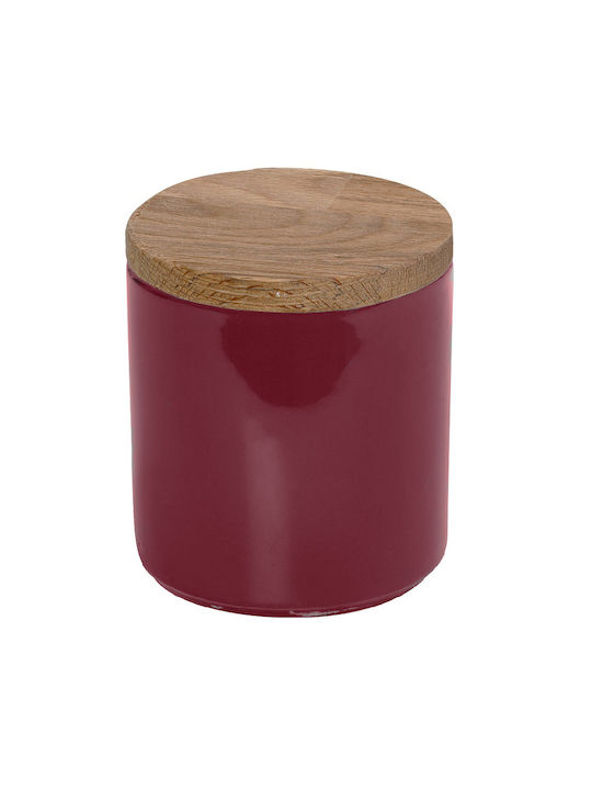 Espiel Essentials Set of 2 General Use Vases with Lid Ceramic Red 12x10x12cm 2pieces