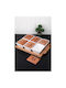 General Use Vase with Lid and Wooden Stand White 22x7x32cm 1 Piece