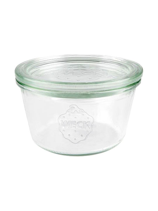 Weck Set of 6pcs Jars General Use with Lid Glass Transparent 370ml