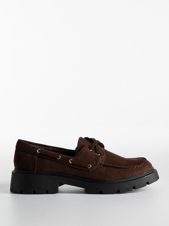 Bozikis Damen Loafers in Braun Farbe