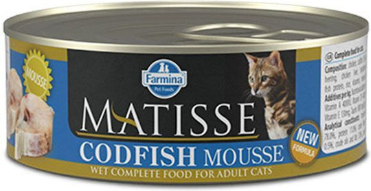 Farmina Mousse Wet Food for Senior Cats in Cans with Cod and Tuna 12x85gr