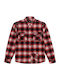 Long-sleeved Flannel Shirt Red
