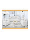 My Home Luxury Elastische Abdeckung für Wohnzimmerset White 3Stück PP-321WT
