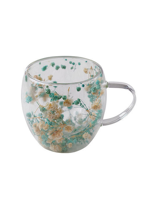 CupHup Passion Flower Κούπα Γυάλινη Διάφανη 300ml