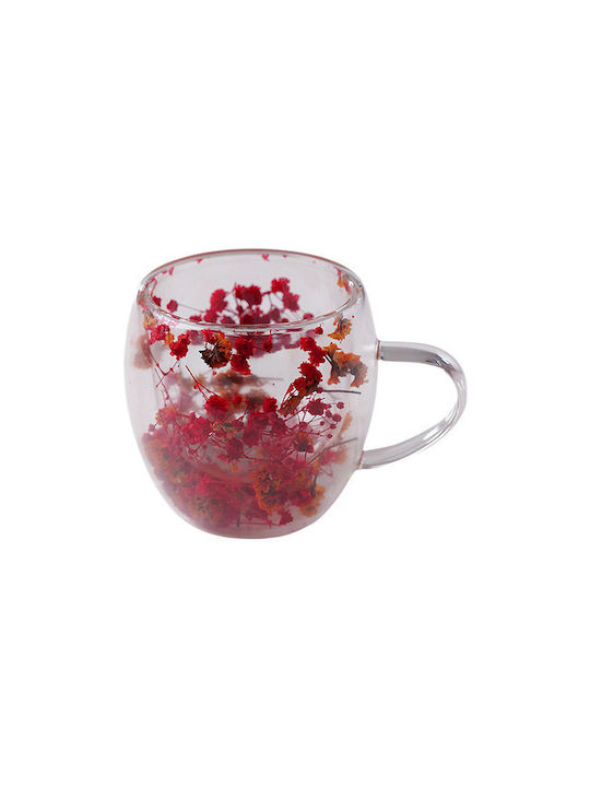 CupHup Passion Flower Κούπα Γυάλινη Διάφανη 300ml