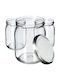 Kadax Set of 8 General Use Glass Transparent Jars with Lid 540ml 8 Pieces