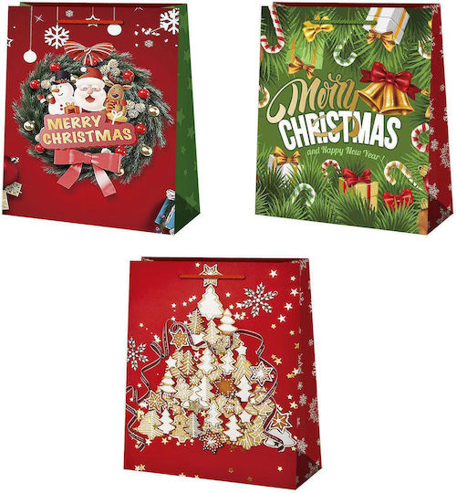XMASfest Christmas Gift Bag 14x11x6cm 12 Pieces Various Colors