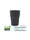 Glas aus Glas in Schwarz Farbe 500ml