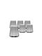 General Trade Set of Glasses made of Glass in Gray Color 6pcs