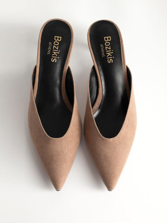 Bozikis Wildleder Mules mit Niedrig Absatz in B...