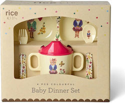 Rice Baby & Kids Feeding Set from Plastic 4 Pieces