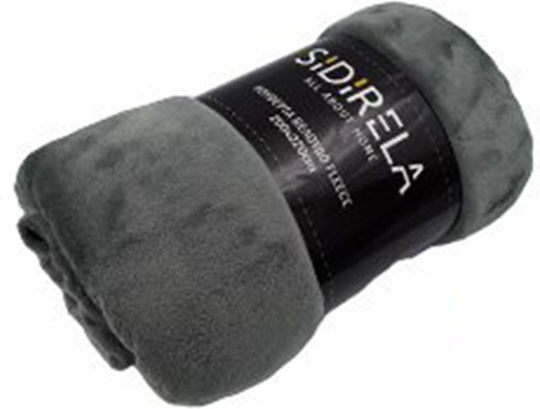 Sidirela Pătură Polar Fleece Simplă 150x220 cm Gri