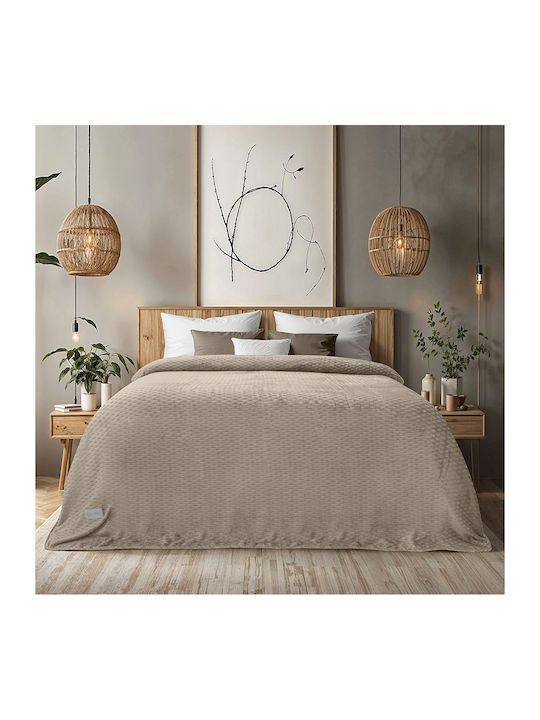 Lino Home Κουβέρτα Fleece Υπέρδιπλη 220x240εκ. Taupe 1300002042