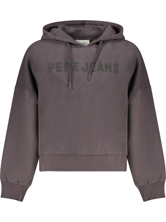 Pepe Jeans Γυναικείο Φούτερ με Κουκούλα Black