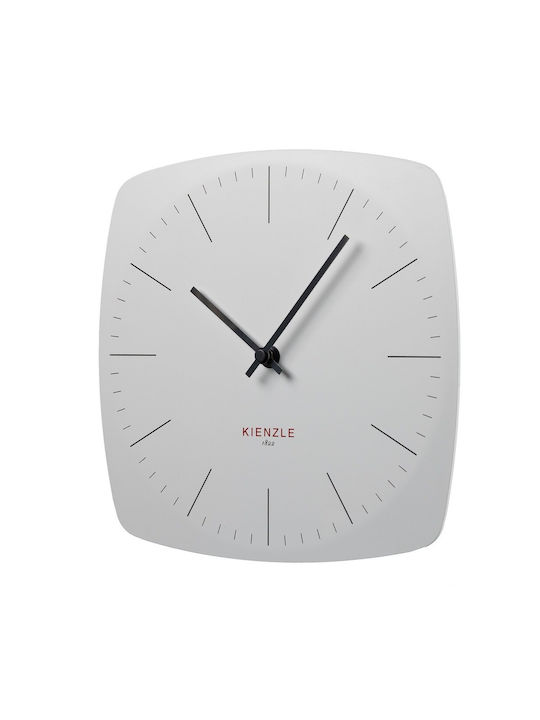 Kienzle Αθόρυβο Ρολόι Τοίχου Μεταλλικό Λευκό Ø24.8cm