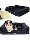 Sofa Dog Bed Orthopedic Black 80x65cm