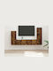Living Room TV Unit Smoked Oak L30xW31xH100cm