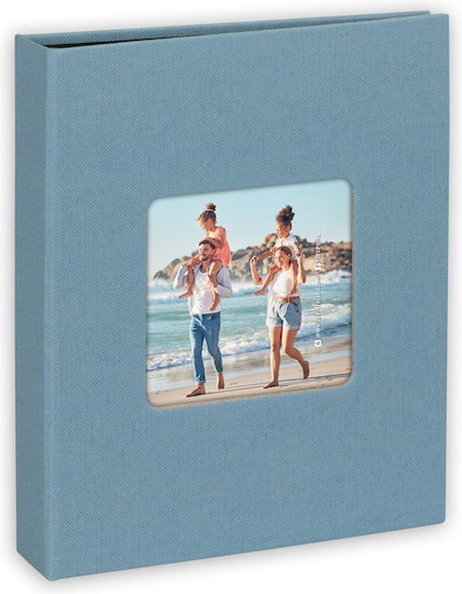 Photo Albums Mini Colorado Hard Fabric Cover Photo Slot On Cover 36 Photos 13x19 Light Blue
