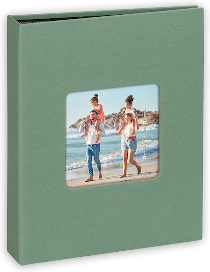 Photo Albums Mini Colorado Hard Cover Fabric Photo Slot On Cover 36 Photos 13x19 Cm Green