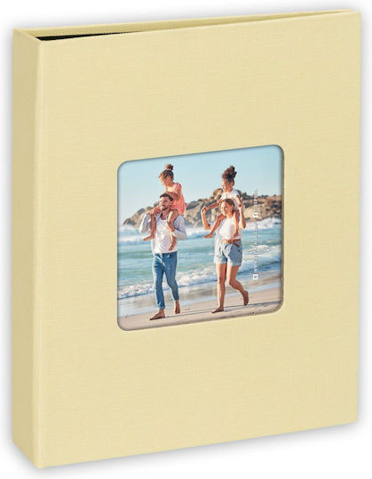 Mini Photo Album Colorado Hard Fabric Cover Photo Slot On Cover 36 Photos 13x19 Cm Beige