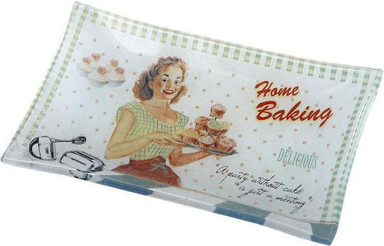 Espiel Home Baking Farfurie joasă Rectangular Sticlă Multicolor 16x10cm 6buc