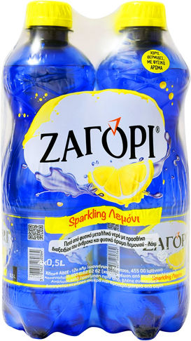 Zagori Kohlensäurehaltig Wasser mit Zitrone Geschmack 4x0.5Es