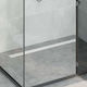 vidaXL Siphon Spülbecken mit Größe 100x11cm Silber