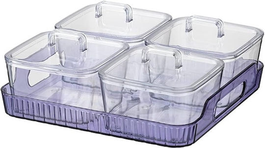 Dream House Πλαστική Ορντεβιέρα Διάφανη Ø22xY21.5cm Π22xΜ7.5xΥ21.5cm