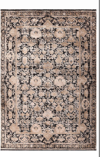 Tzikas Carpets Bedroom Rugs Set Black Gold 172-0-371-00153-970 2pcs