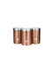 Berlinger Haus Set of 3 Jars for Coffee Sugar Tea with Metallic Brown Lid 11x17.8cm