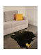Rug Rectangular Leather Dark green