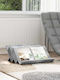 vidaXL Wooden Magazine Rack Gray 53x28.5x65cm