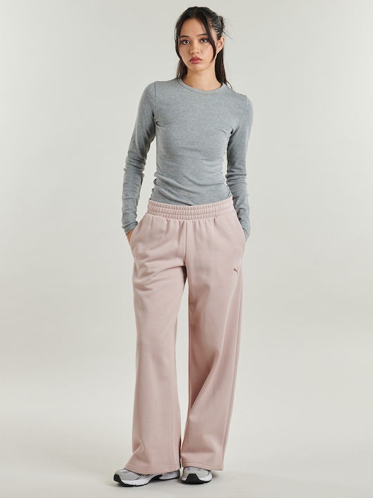 PUMA Damen Jogginghose Ausgestellt Vlies Rosa