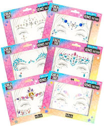 Nice Star Face Gems Tatuaj Autocolant Cristale Pentru Față Machiaj Strălucitor 1 Bucată 02605 5+ Ani