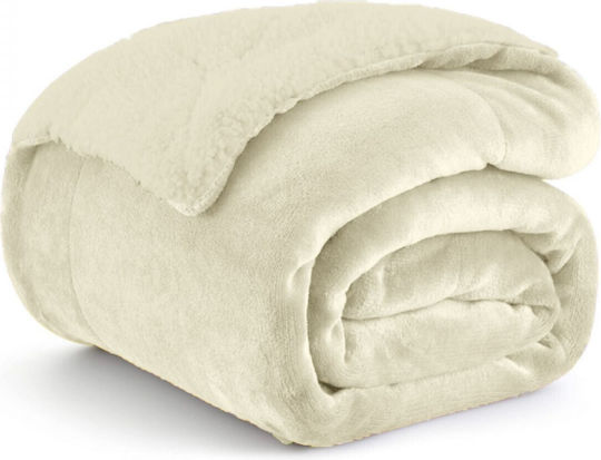 Ehome Ehome Fleece Decke Übergröße 220x240cm Beigefarbe