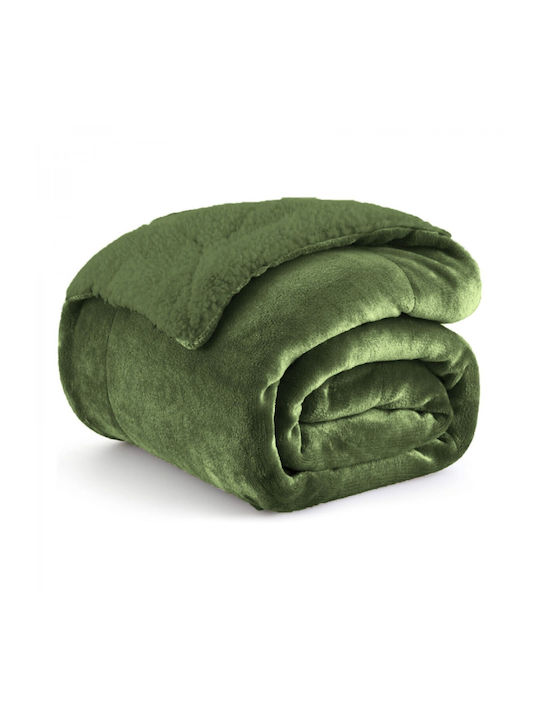 Ehome Fleece Decke Übergröße 220x240cm Grüne