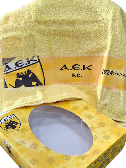 Bath Towels Set 2 pcs Yellow Weight 400gsm