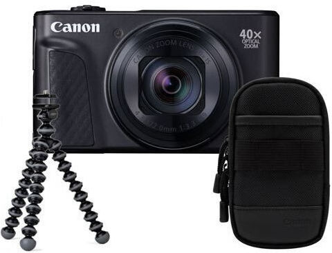 Canon PowerShot SX740 HS Lite Mit Tasche Und Gorillapod Kompaktkamera 20.3MP Optischer Zoom 40x Schwarz
