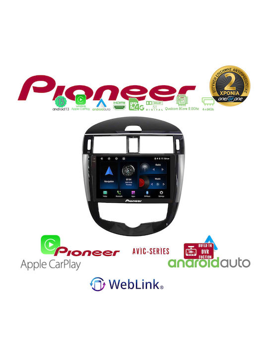 Pioneer Car Audio System for Nissan Pulsar 2015 2018 Bluetooth USB WiFi GPS Apple CarPlay Android Auto