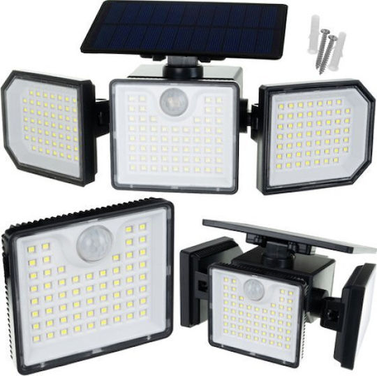 Izoxis Solar Light 1.5W 500lm with Motion Sensor, Photocell and Remote Control IP65 26.5cmx12cmx12cmcm