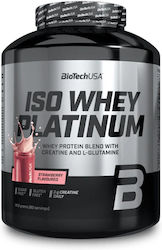 Biotech USA Iso Whey Platinum Whey Protein with Creatine Gluten Free with Strawberry Taste 1.816kg Biotech USA Iso Whey Platinum Whey Protein with Creatine Gluten Free with Strawberry Taste 1.816kg