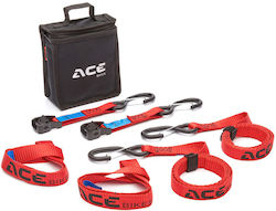 Acebikes Σέτ Ιμάντες Πρόσδεσης Μοτοσυκλέτας Μεταφορά Cam Buckle Pro
