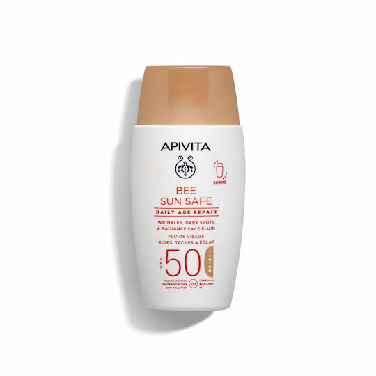 Apivita Bee Sun Safe Daily Age Repair Cremă Antisolară de Față SPF50 cu Pigment 50ml